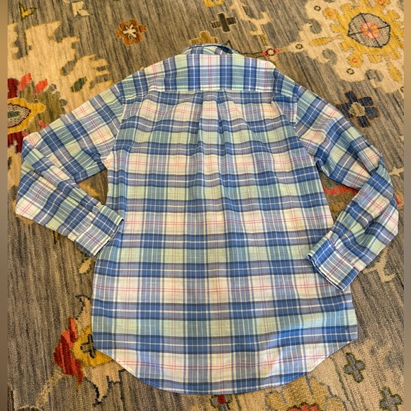 Vineyard Vines Men’s Blue Green Plaid Button-Down Shirt - Picture 5 of 5